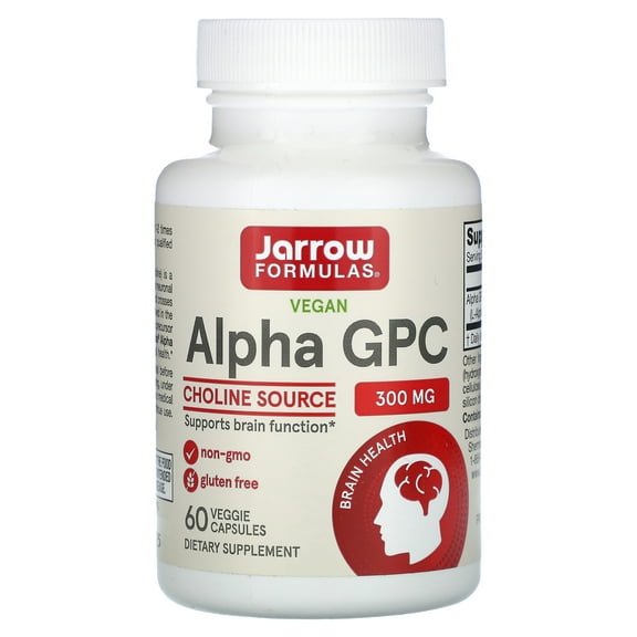 Jarrow Formulas Alpha GPC, Supports Brain Function, 300mg, 60 Veggie Caps