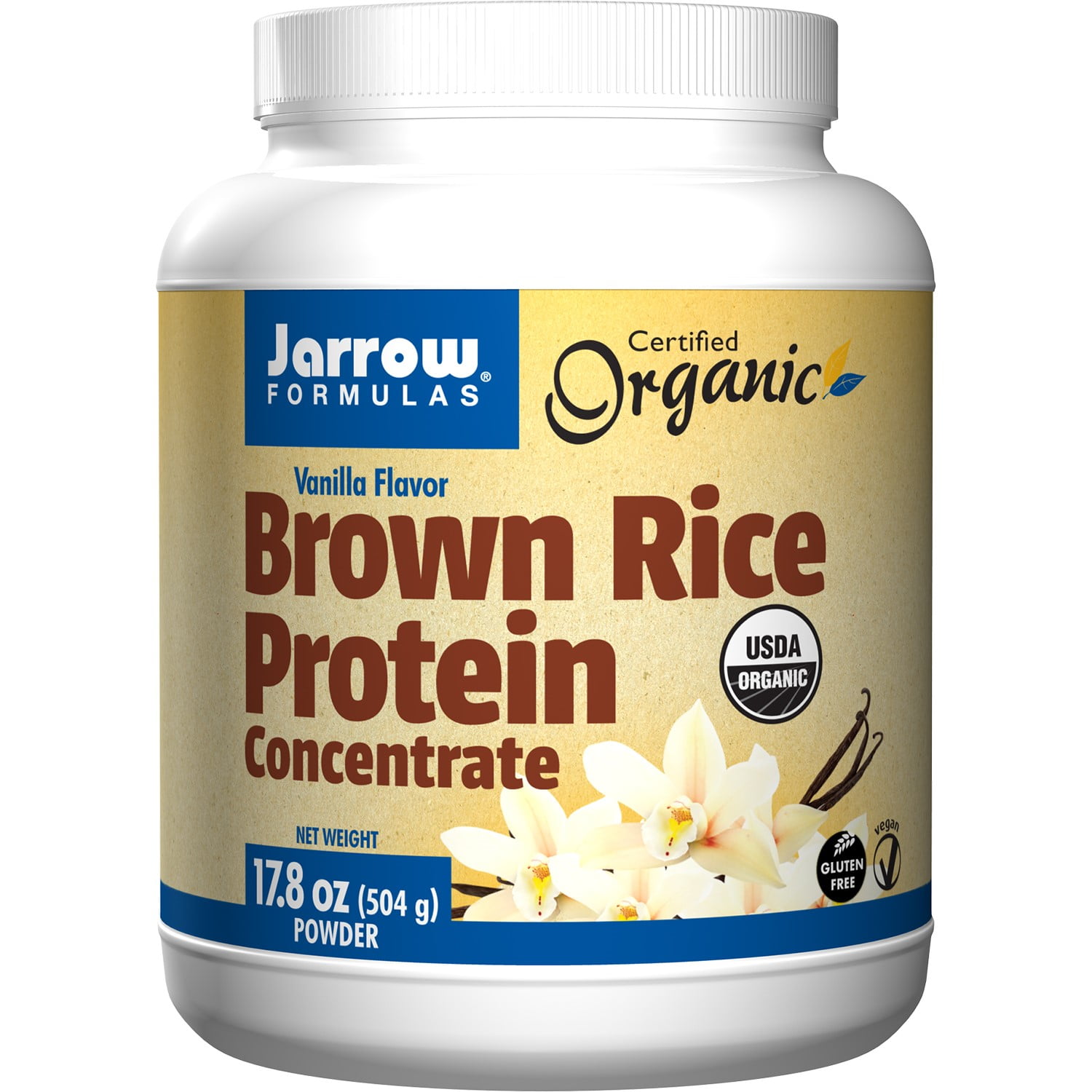 Jarrow Formulas Brown Rice Protein Concentrate, Vanilla Flavor, 17.8