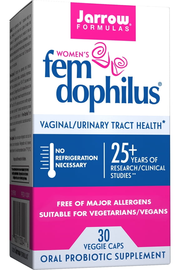 Fem-Dophilus,Oral Probiotic for Natural Vaginal/Urinary Tract Health*,1 Billion Cells, 30 Veggie Caps