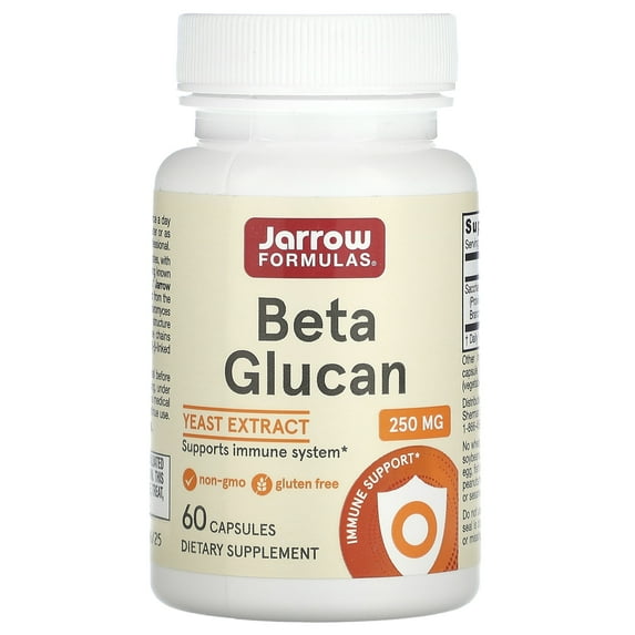 Jarrow Formulas Beta Glucan 250mg, Supports Immune Function, 60 Caps