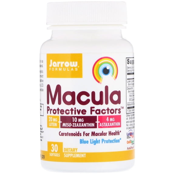 Jarrow Formulas Macula Protective Factors Lutein/Zeaxanthin/Astaxanthin Softgels, 30 Count