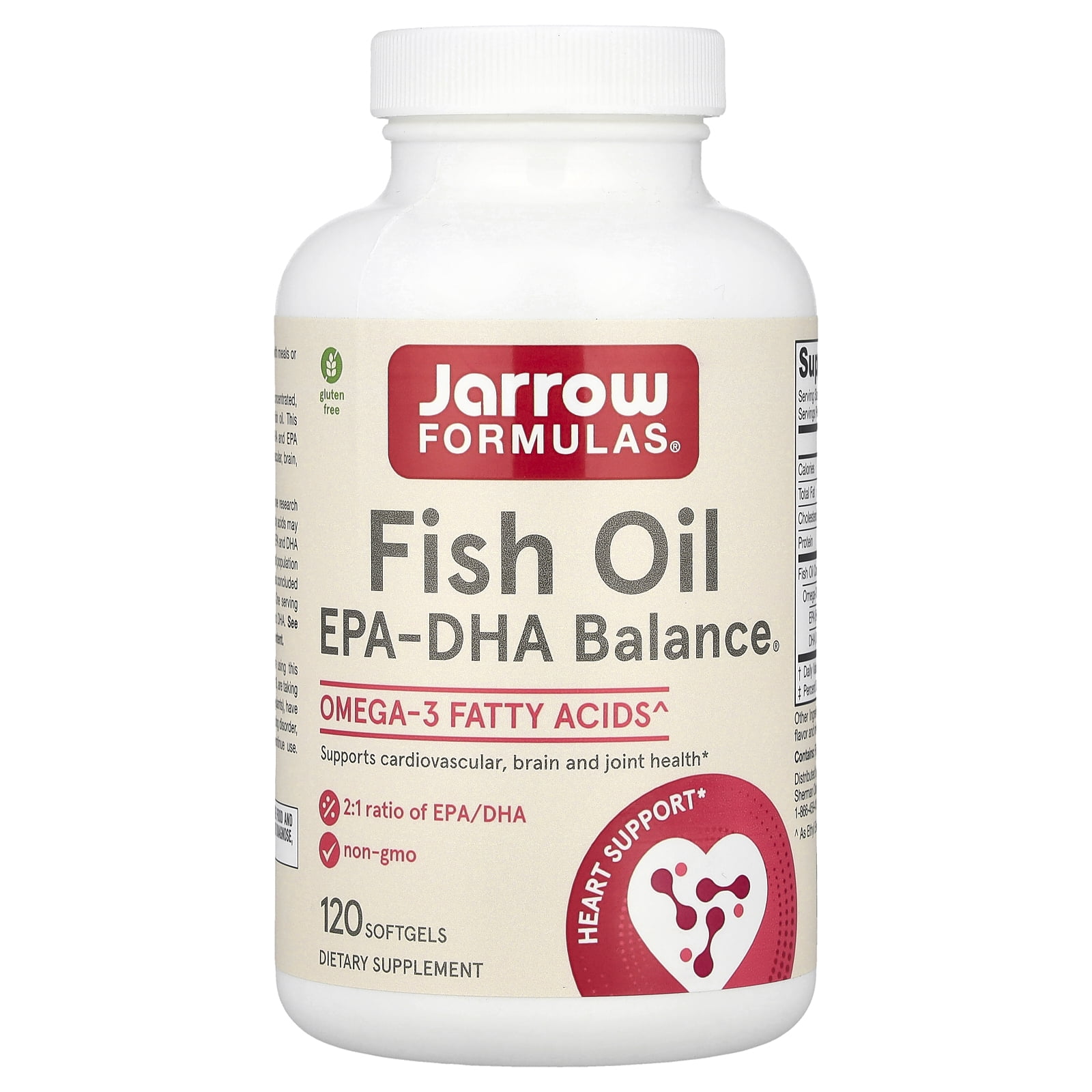 Jarrow Formulas� EPA-DHA Balance�, 1,200 mg Omega-3 Fatty Acids for Cardiovascular Support, 120 Softgels, 60 Day Supply