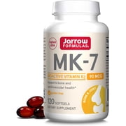 Jarrow Formulas MK-7 Vitamin K2, 90 mcg Menaquinone-7, Bioactive Vitamin K2, Bone & Cardiovascular Health Support, 120 Softgels, 120 Servings, Gluten-Free