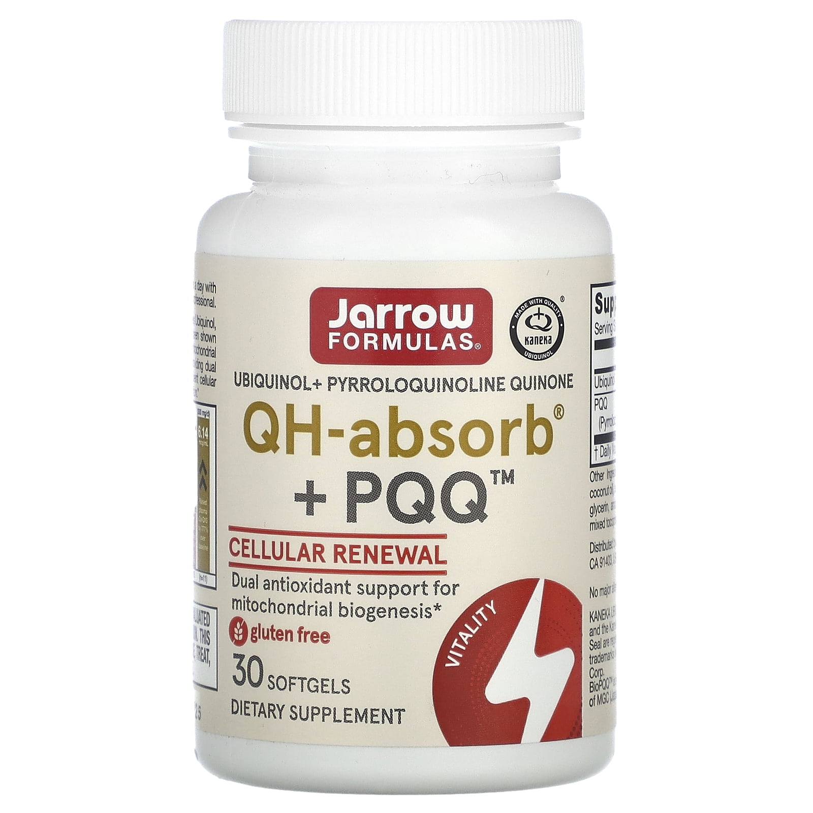 Jarrow Formulas Ubiquinol Plus Pyrroloquinoline Quinone, Supports Heart Health and Cognitive Function, 30 Softgels