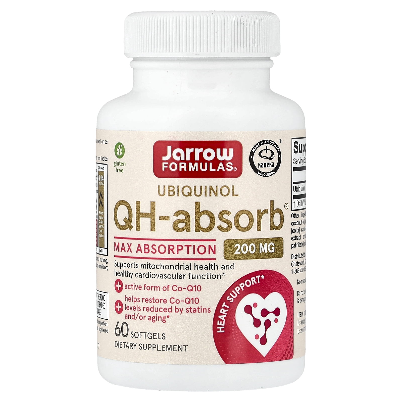 Jarrow Formulas QH-Absorb, High AbsorptionEnhanced Stability, 200 mg, 60 Softgels