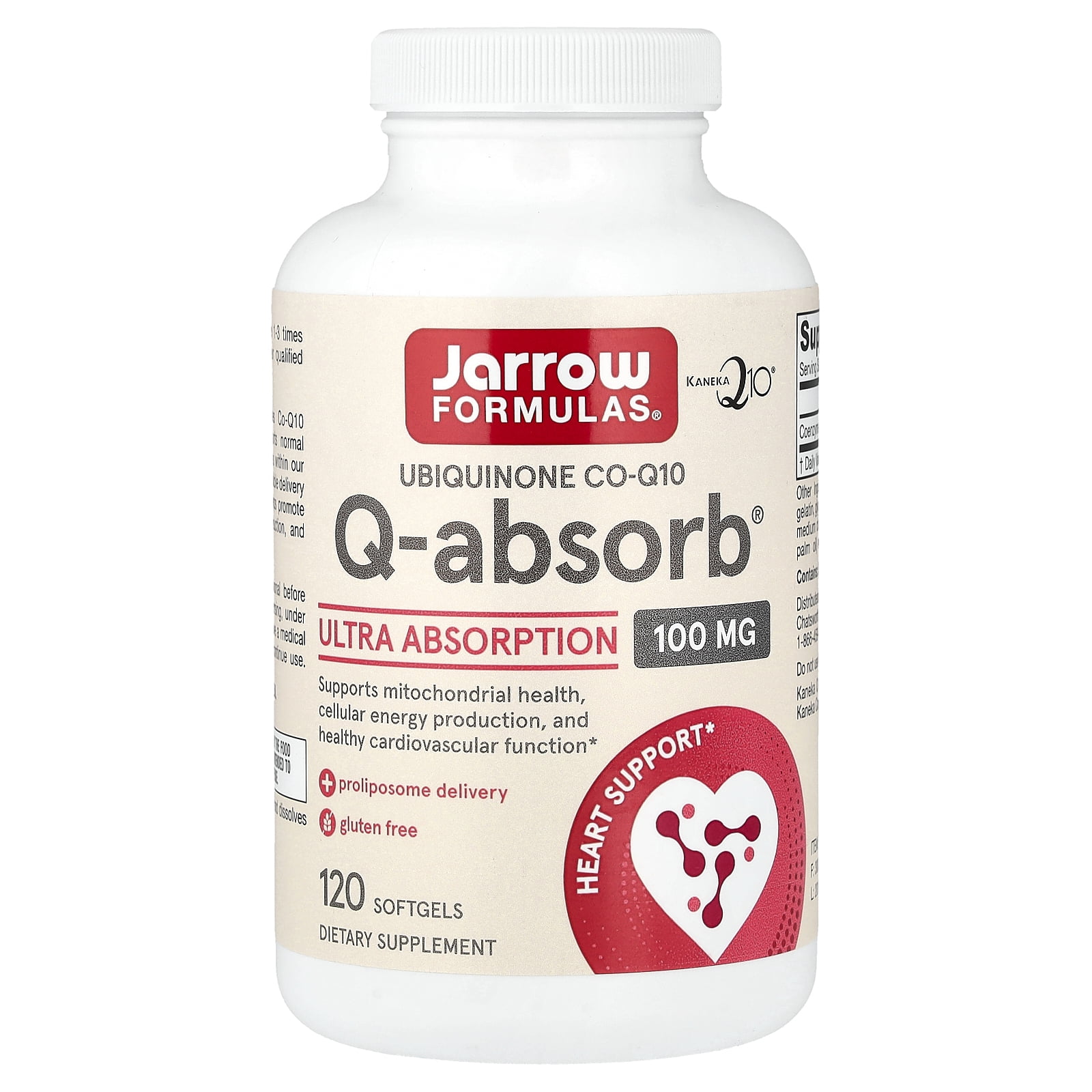 Jarrow Formulas Q-Absorb Co-Q10, Supports Heart Function, 100 mg, 120 Softgels