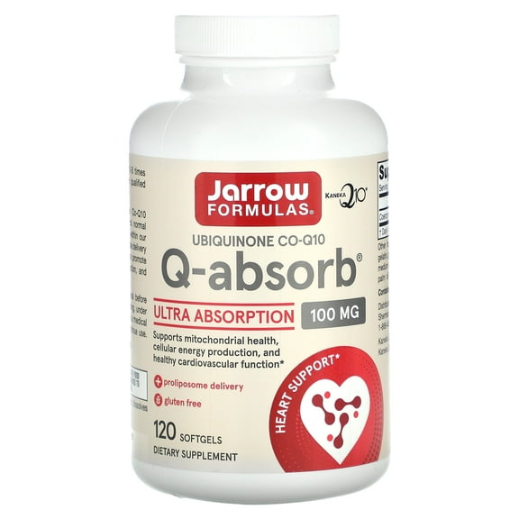 Jarrow Formulas Q-Absorb Co-Q10, Supports Heart Function, 100 mg, 120 Softgels