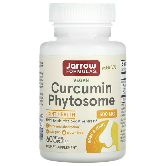 Jarrow Formulas Vegan Curcumin Phytosome, 500 mg, 60 Veggie Capsules