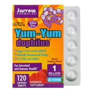 Jarrow Formulas Vegan Yum-Yum Dophilus , Raspberry, 120 Chewable Tablets
