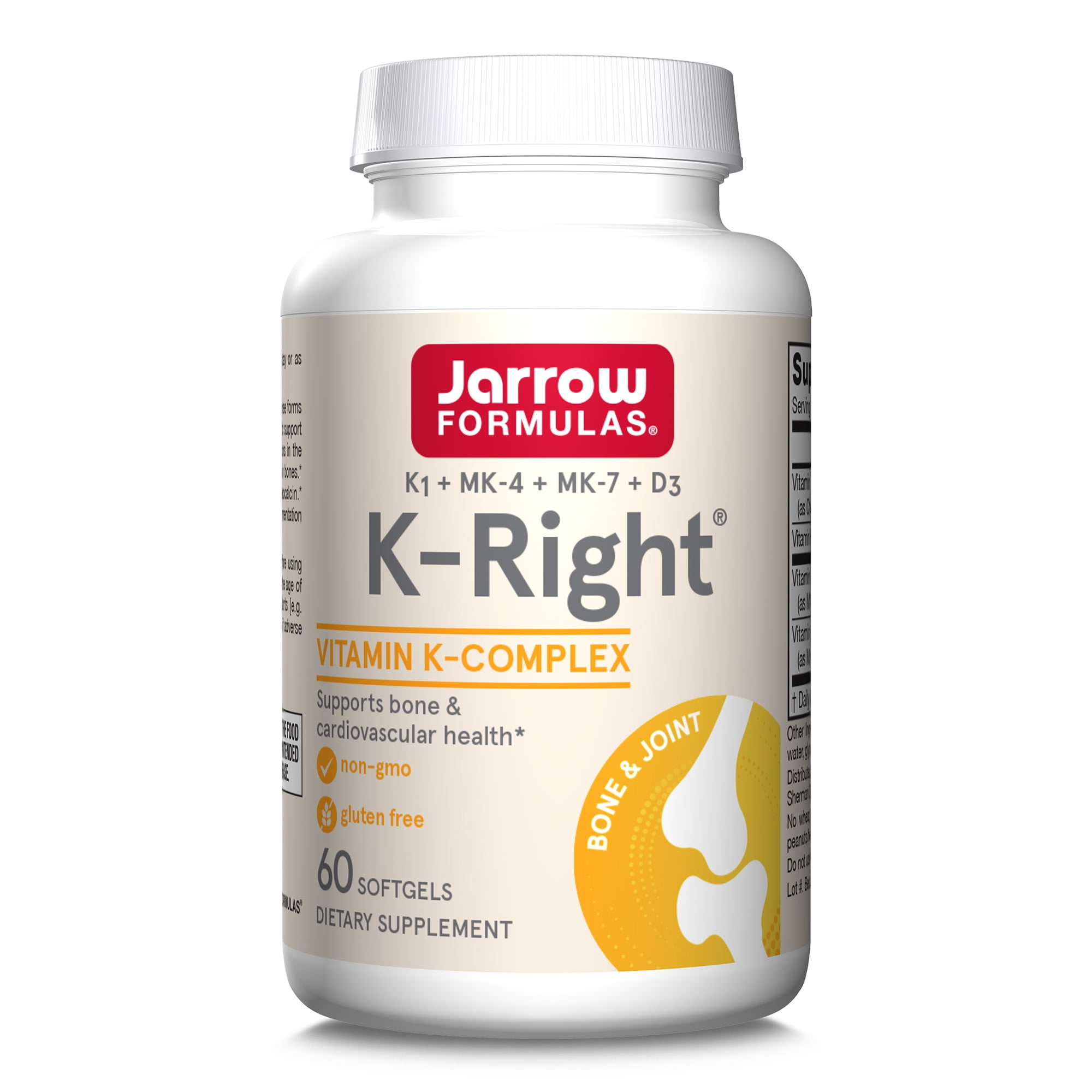 Jarrow Formulas KRight Vitamin (K1, MK4, MK7, D3) 60
