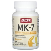 Jarrow Formulas MK-7 Softgels, 90 mcg, 60 Count