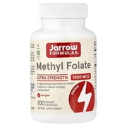 Jarrow Formulas Methyl Folate, Supports Brain, Memory, Cardiovascular Health, 1000 mcg, 100 Count