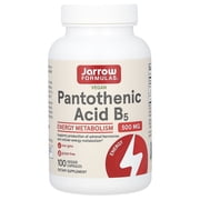Jarrow Formulas Pantothenic Acid B5 500 mg Capsules, 100 Count