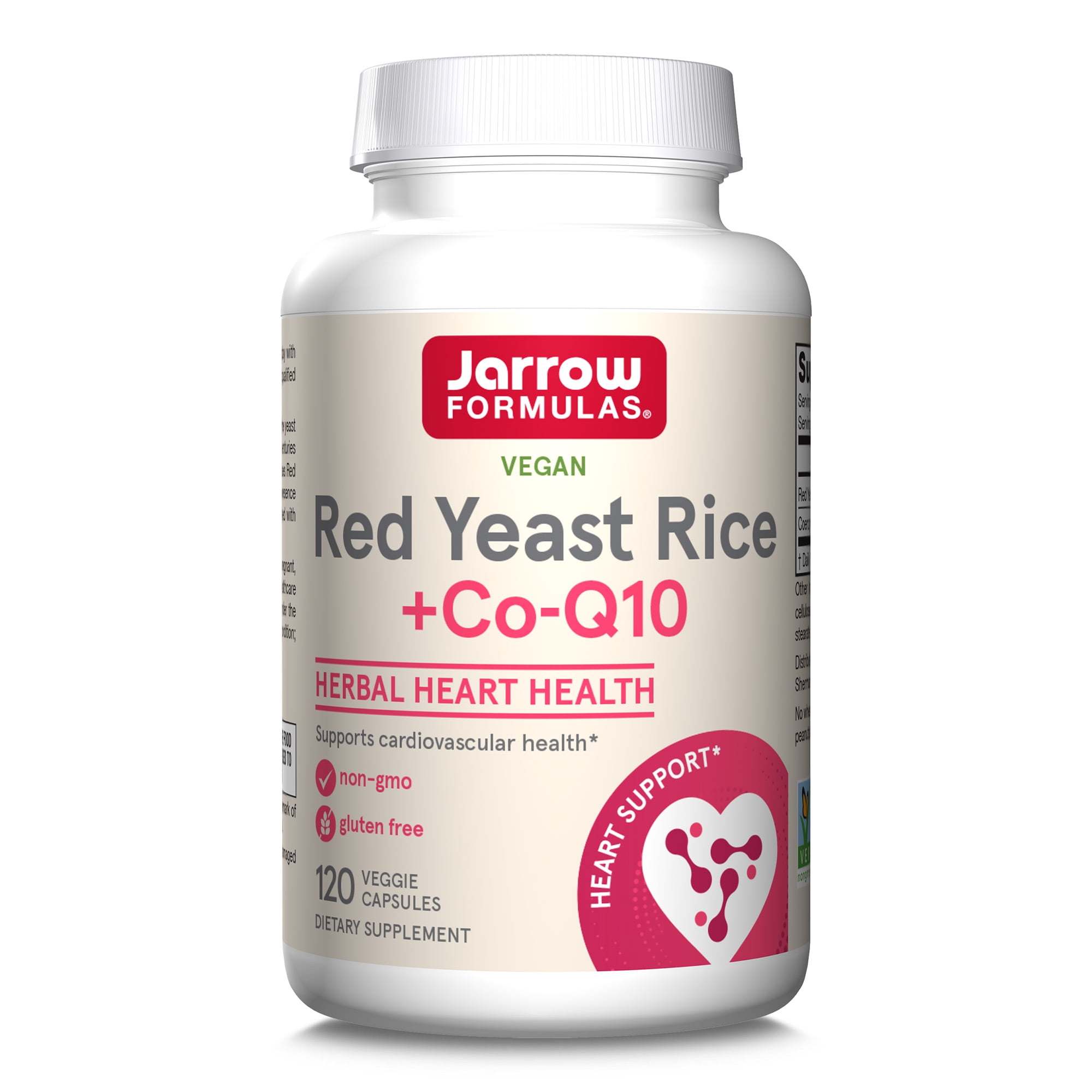 Udfør kondom Fitness Jarrow Formulas Red Yeast Rice 1200 mg & Co-Q10 100 mg Per Serving - 120  Veggie Caps - 60 Servings - Herbal Heart Health Dietary Supplement -  Supports Cardiovascular & Heart Health - Vegan - Walmart.com