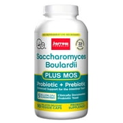 Jarrow Formulas Saccharomyces Boulardii + MOS,Enhanced Support to the Intestinal Tract*, 90 Veggie Caps