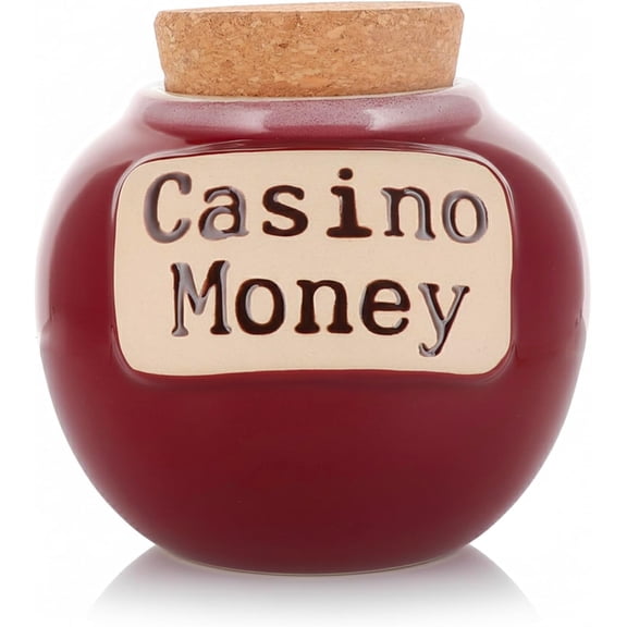 Jars | Casino Money Jar, Slot Machine Piggy Bank | Premium Ceramic Gambling Bank & Vegas Themed Home Decor | Gift for Casino Lovers, Poker Players, Gamblers, Men & Women