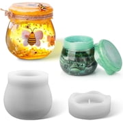 Jars Resin Molds with Lid, Epoxy Molds Silicone for Storage Bottle,Candle Holder,Candy Container, Epoxy Casting Craft, Gifts Pudding Jar