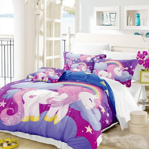 Jarson 3 Pieces Full Size Duvet Cover Set with Zipper Closure, Printed Comforter Cover Bedding Sets