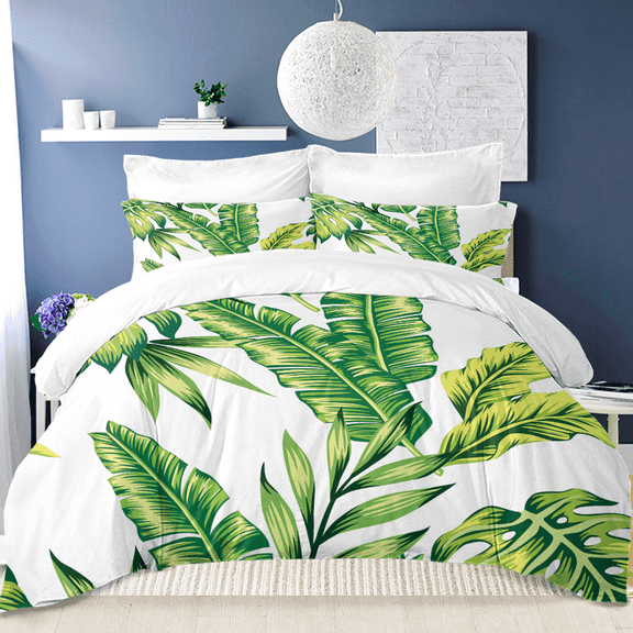 Jarson 3 Pieces Full Size Duvet Cover Set with Zipper Closure, Printed Comforter Cover Bedding Sets