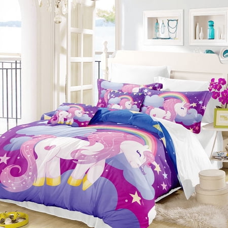 Jarson 3 Pieces Twin Size Duvet Cover Set with Zipper Closure, Printed Comforter Cover Bedding Sets