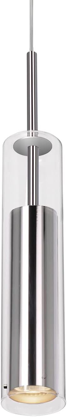 Jarvis 12.63" Chrome Glass LED Pendant Light