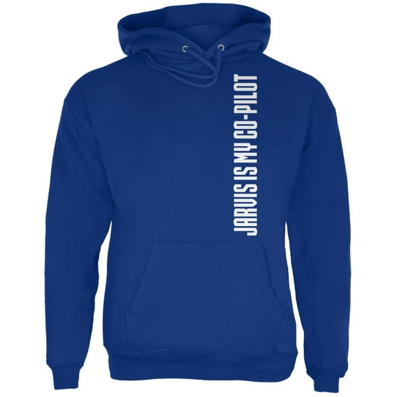 Jarvis Is My Copilot Mens Hoodie Deep Royal LG