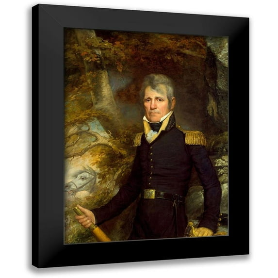 Jarvis, John Wesley 11x14 Black Modern Framed Museum Art Print Titled - General Andrew Jackson 1819