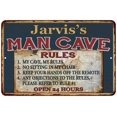thumbnail image 1 of Jarvis's Man Cave Rules Chic Rustic Green Sign Home 12x18 Metal 112180049637, 1 of 1