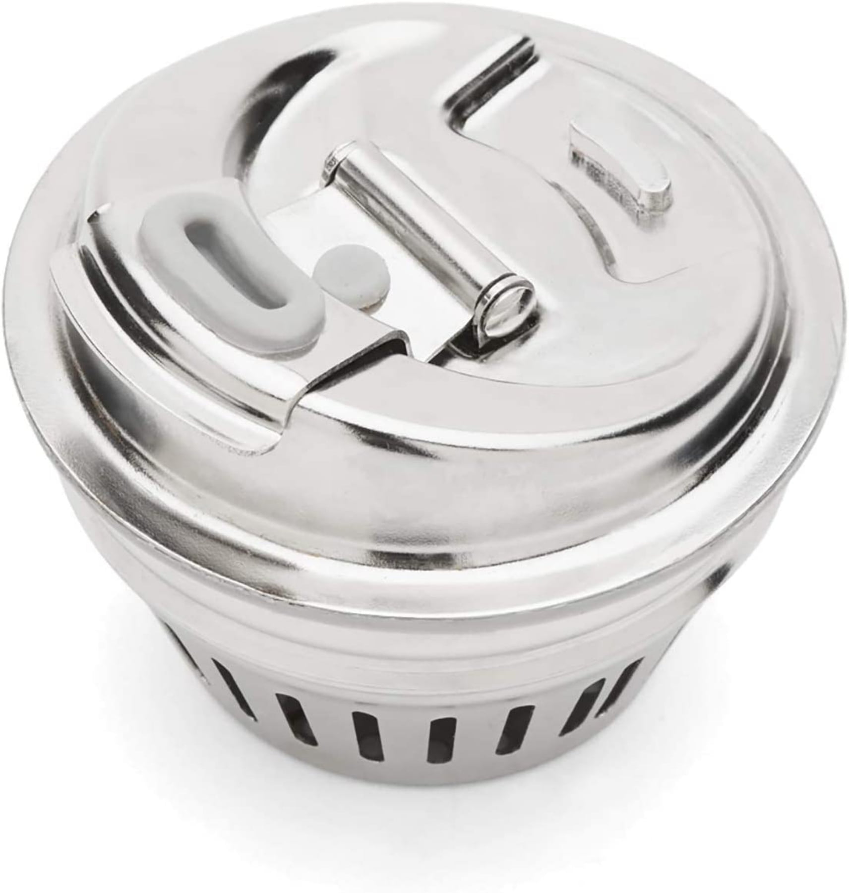 Jarware 2-in-1 Drink Lid for Regular Mouth Mason Jars, Stainless Steel, 2.75" x 2.75"