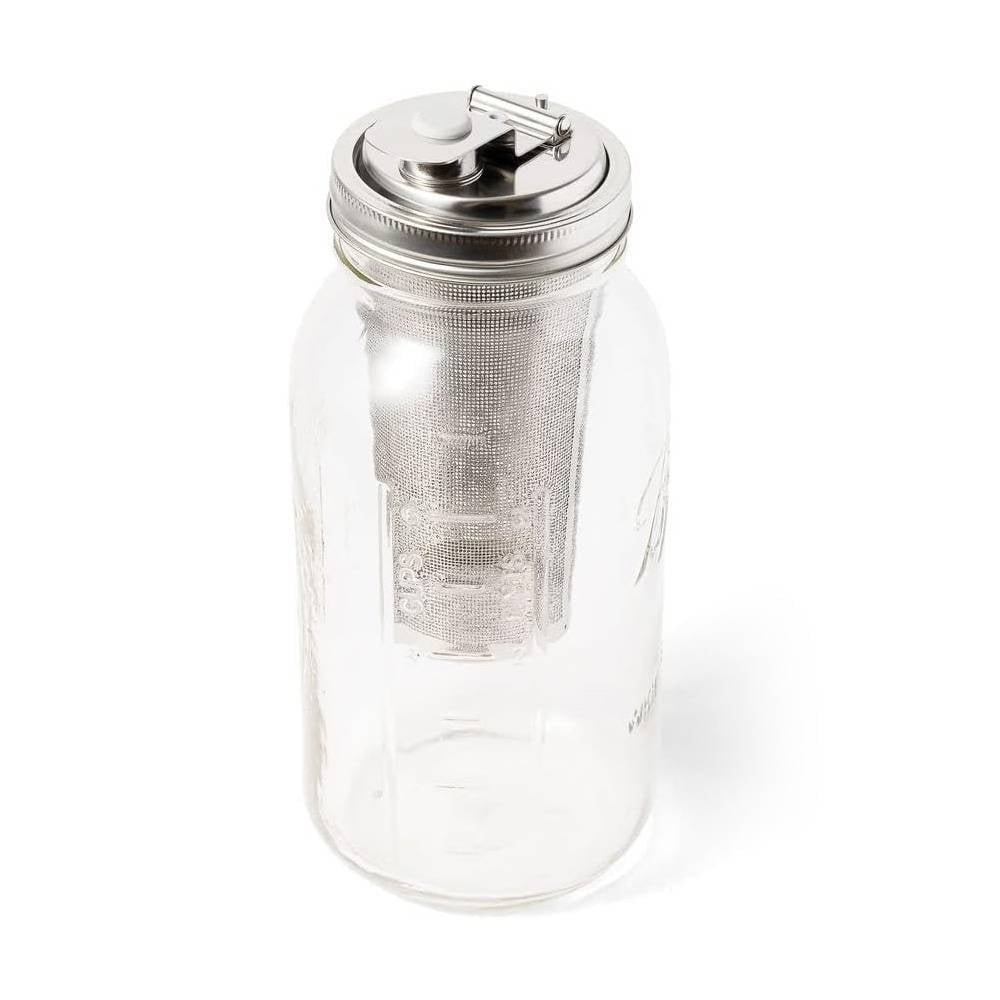 Stainless Steel Cold Brew Coffee and Tea Infuser Lid for Wide Mouth Mason Jars