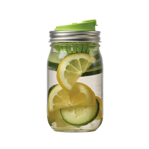 Jarware Fruit Infusion Lid for Regular Mouth Mason Jars, Green