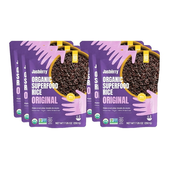 Jasberry Organic Superfood Rice, Vegan, 7oz 6 Pack, Original