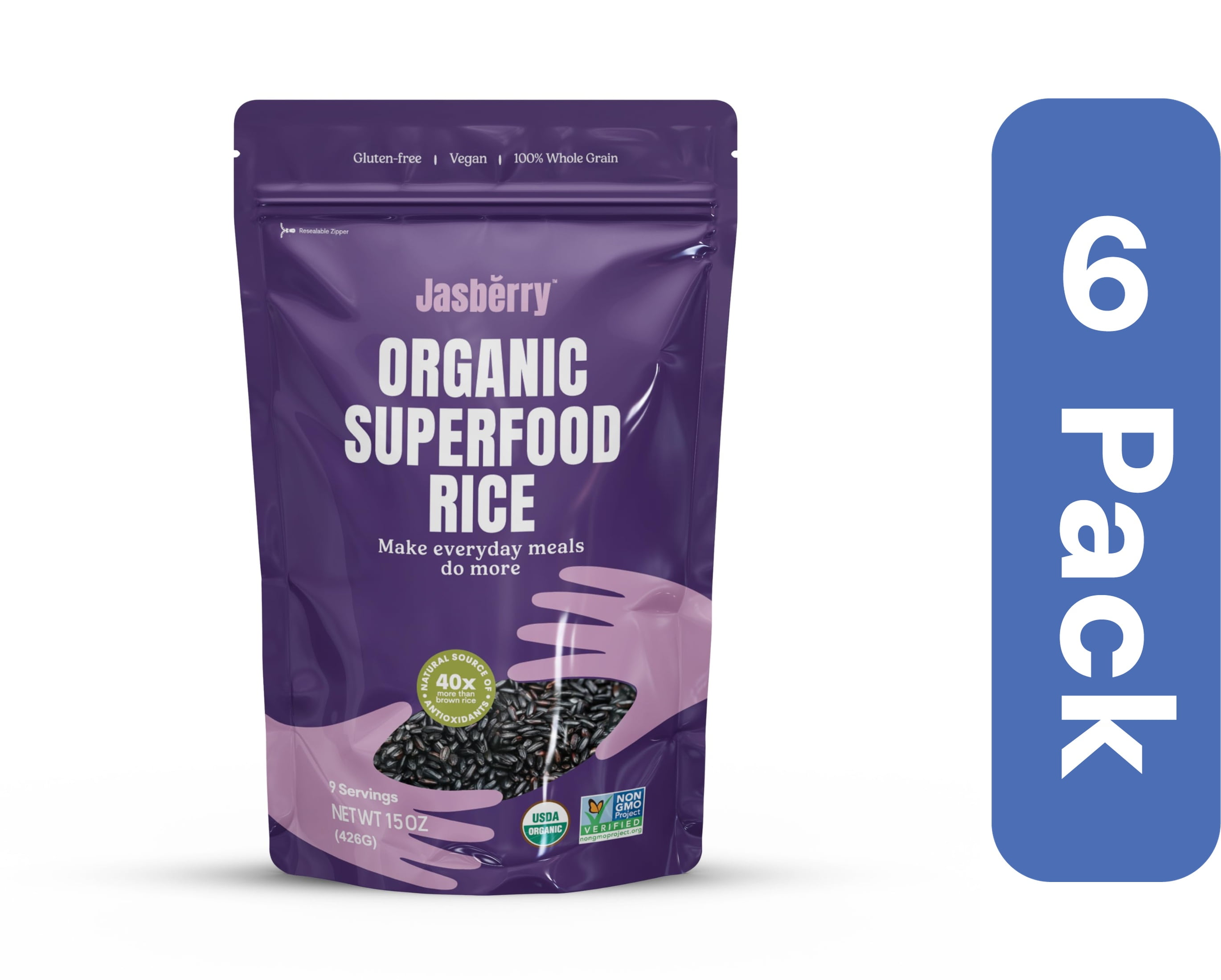 Jasberry Superfood Rice 15 oz (Pack Of 6)