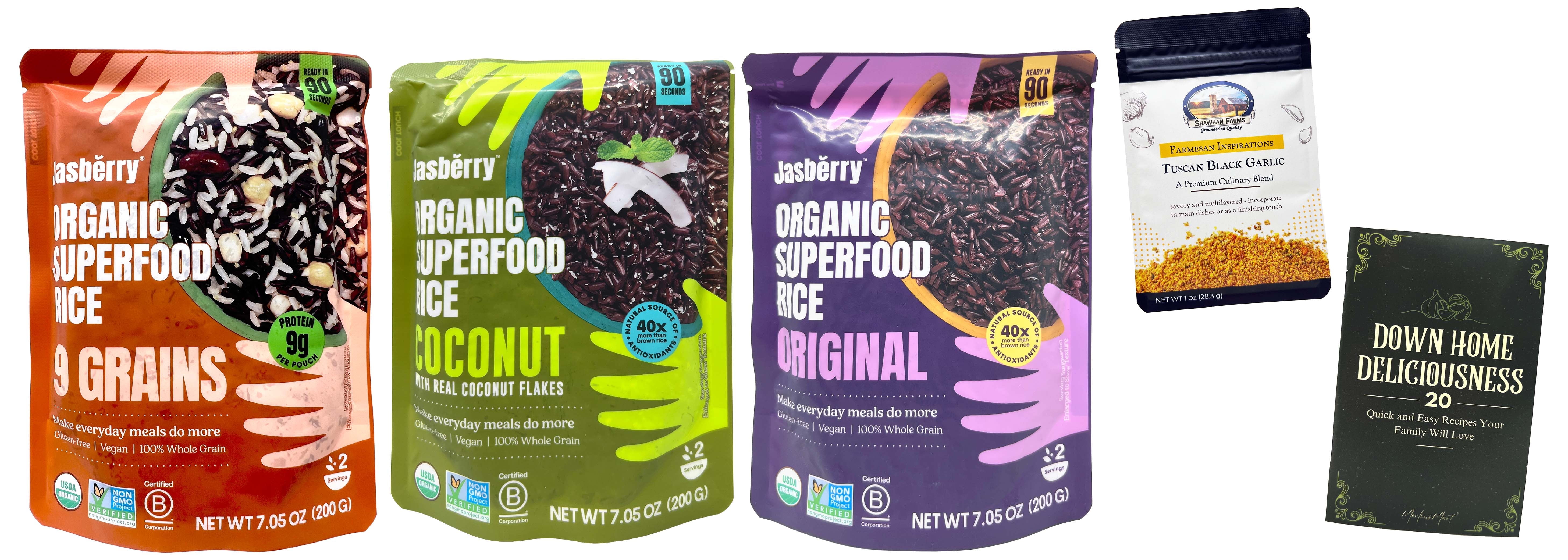 Jasberry Superfood Rice Side Dishes - 3 flavors - 1 each: Original, 9 ...