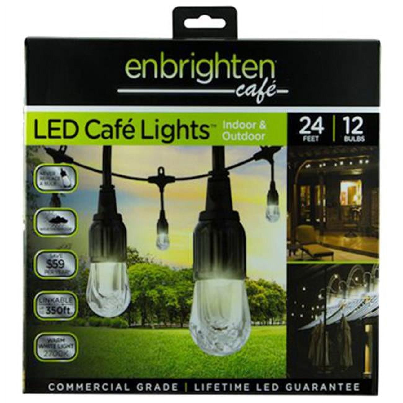 Jasco Products 24 in. LED Cafe Lights