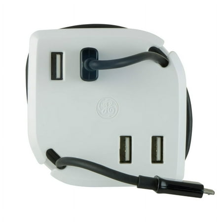 GE 27006 4.4-Amp 4-Port Wrap-n-Charge USB Wall Charger