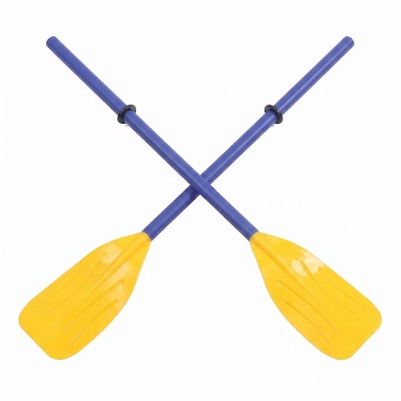 Jashem Kid Size Inflatable Boat Oars, 1 Pair Detachable PVC Kayak Paddles, Lightweight Ribbed Canoe Paddle Set for Kids