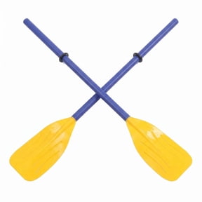 Jashem Kid Size Inflatable Boat Oars, 1 Pair Detachable PVC Kayak Paddles, Lightweight Ribbed Canoe Paddle Set for Kids