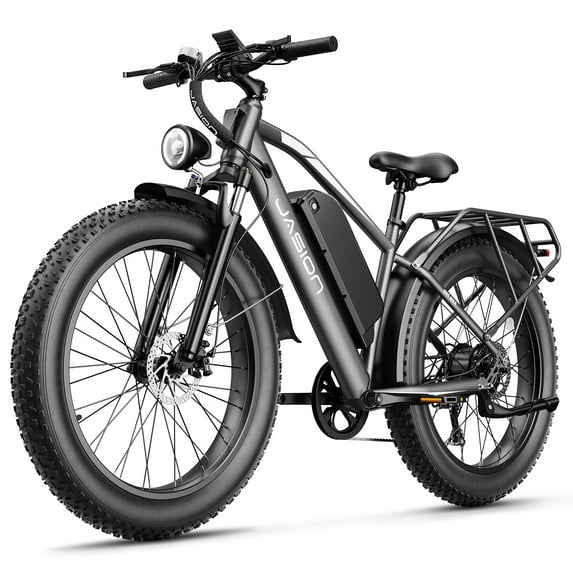 Jasion EB5 MAX Electric Bike for Adults, 750W Electric Mountain Bike with 48V 15Ah Battery, 26'' Fat Tire Off-Road Ebike, 28MPH Shimano 7 Speed Bicycle UL2849