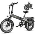 thumbnail image 1 of Jasion EB6 Electric Bike for Adults, 1000W Peak Motor Folding Ebike with 48V Removable Built-in Battery, Up to 50 Miles, 20" Fat Tire Foldable Electric Bicycle, UL 2849, 1 of 9
