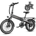 thumbnail image 1 of Jasion EB6 Electric Bike for Adults, 500W Motor Folding Ebike with 48V Built-in Battery, Class 3 Up to 50 Miles E-Mountain Bike with speedometer, 20" Fat Tire Foldable E Bicycle, UL 2849, 1 of 9