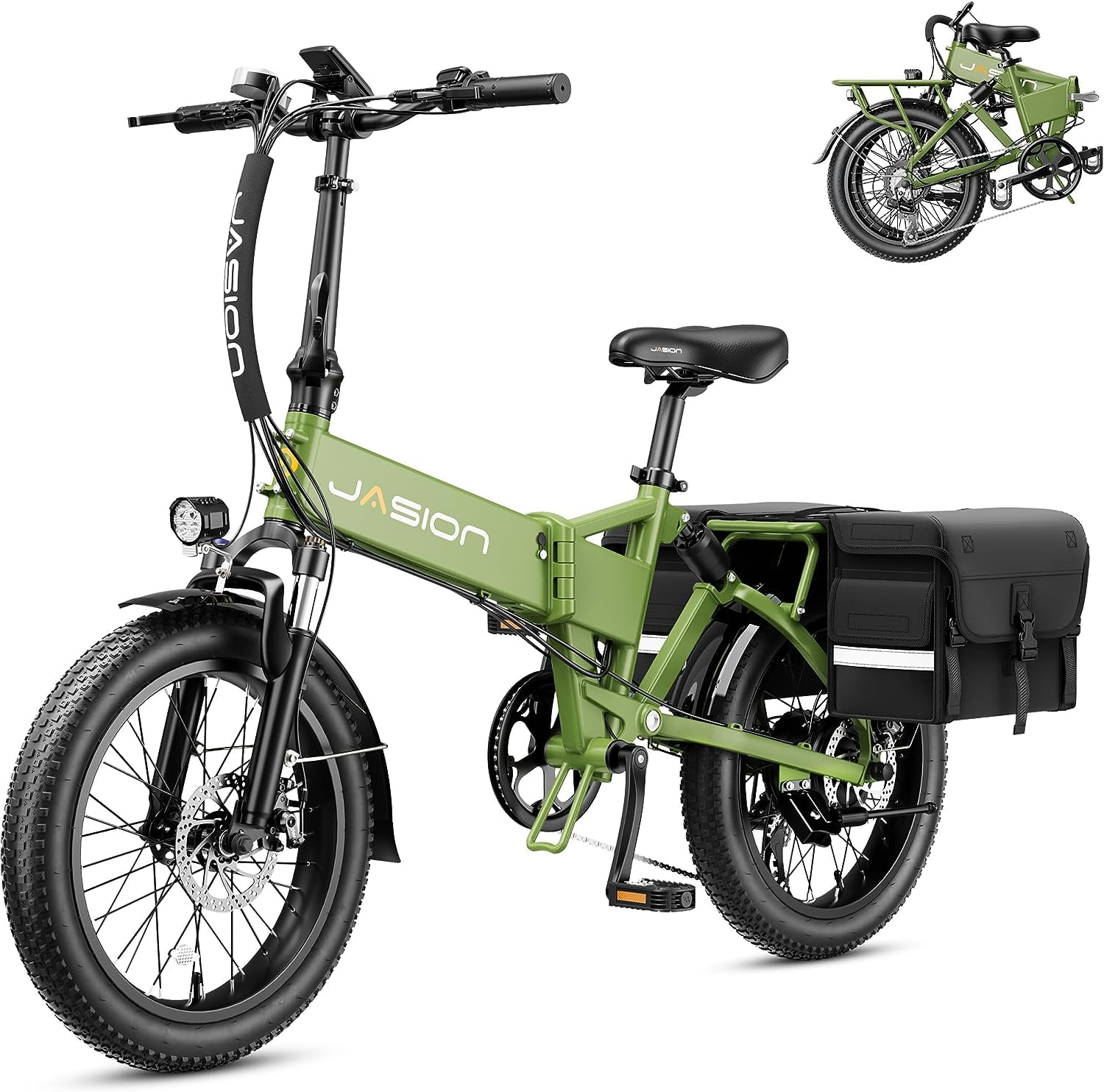 Jasion EB7 2.0 Electric Bike for Adults 500W Folding Ebike with
