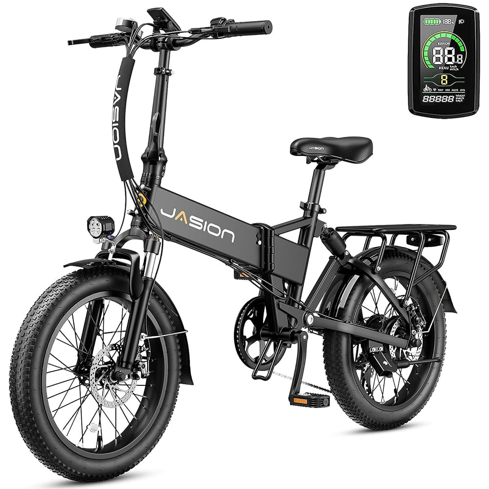 Jasion EB7 2.0 Electric Bike for Adults, 500W Folding Ebike with 48V 10AH Removable Battery, 20