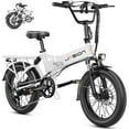 thumbnail image 1 of Jasion EB7 2.0 Electric Bike for Adults, Folding Ebike with 48V 10AH Removable Battery, 20" Fat Tire Electric Bicycle with Dual Suspension, Shimano 7-Speed UL2849, 1 of 9