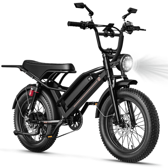Jasion YR20 PRO Electric Bike for Adults 20", Class 3 750W E Mountain Bike, 52V 20Ah Electric Bicycle 90 Miles Max Range, UL2849