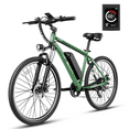 thumbnail image 1 of Jasion Electric Mountain Bike for Adults, 26" Tires, 350W Brushless Motor, 40 Miles Commuting Range, Front Fork Suspension, Shimano 7 Speed, EB5 Green, 1 of 8