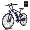thumbnail image 1 of Jasion Electric Mountain Bike for Adults, 26" Tires, 350W Brushless Motor, 40 Miles Commuting Range, Front Fork Suspension, Shimano 7-Speed, EB5 Blue, 1 of 8