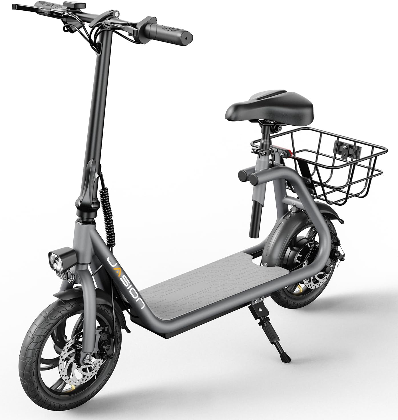 Jasion JS3 Electric Scooter for Adults with Seat, 650W Peak Motor[20MPH