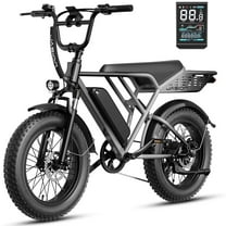 Jasion RetroVolt 750W Electric Bike for Adults, 20" Fat Tire Electric Mountain Bicycle, 48V 13Ah Removable Battery, Full Suspension All-Terrain Ebike, UL2849