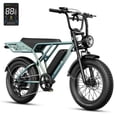 thumbnail image 1 of Jasion RetroVolt Pro Electric Bike for Adults, 1000W Motor 52V 20AH Removable Battery Electric Mountain Bike, 90 Miles Electric Motorcycle, 20" Fat Tire Electric Dirt Bike, UL2849, 1 of 10